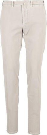 Santaniello Gestructureerde Jersey Chino Broek - Heren - Slim Fit Broeken - Beige - L - Broeken