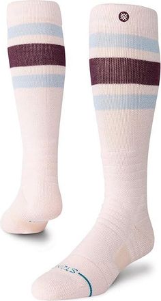 Stance Boyd Mid Wool Snow Womens Crew Cut Socks Shoes Pink Fade : MD (Womens Shoe 8-10.5), Merino/Nylon/Polyester