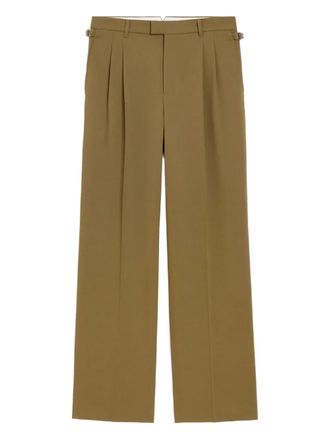 Ami pleated wide-leg tailored trousers - Green