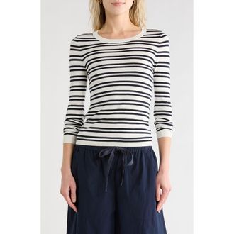 TWP Striped Second Skin Top in Ivory /Midnight at Nordstrom Rack, Size Xx-Small