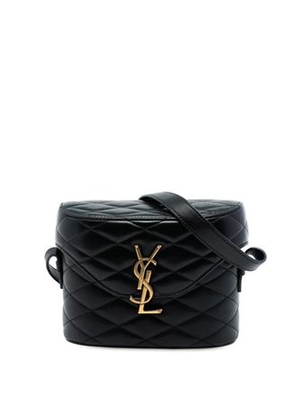 Saint Laurent 2023 Quilted Lambskin Monogram June Box Bag crossbody bag - Black