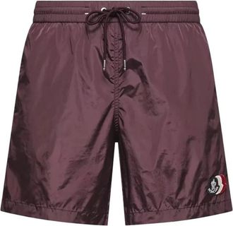 Moncler Archive Logo Zwemshorts - Heren - Strandmode - Paars - M - Badmode
