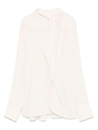 Victoria Beckham Ivory Silk Blouse