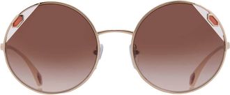 Bulgari Brown Gradient Round Ladies Sunglasses BV6159 278/13 54