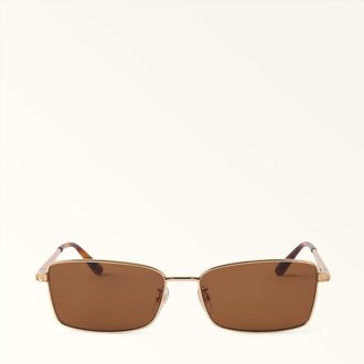 Furla Occhiali Da Sole Color Light Gold Oro Metallo Donna