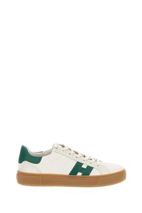 Hogan White Skater Nappa Suede Sneakers