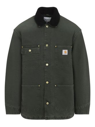 Carhartt Work in Progress Jack met ribfluwelen kraag - Groen