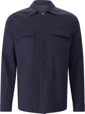 Eleventy Overshirt - Heren - Zomerjassen - Blauw - XL - Katoen - Jassen