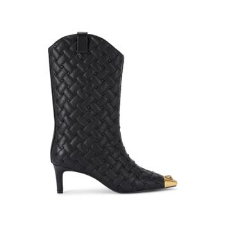 Kurt Geiger Womens Leather Regent Crystal Boots - Black - Size UK 3