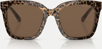 Michael Kors San Marino occhiali da sole squadrati con lenti marroni in marrone