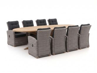Intenso Furniture Intenso Mazzano/ROUGH-Y Ellips 280cm dining tuinset 9-delig verstelbaar