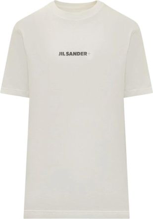 Jil Sander Casual Katoenen T-Shirt voor Mannen - Dames - T-shirts - Wit - S - Katoen - Tops