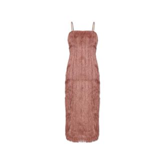 Balmain Abito con Frange - - Dresses - Donna - Rosa - S