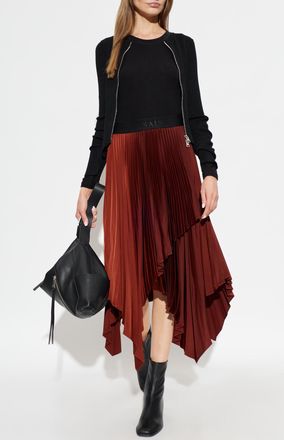 AllSaints Riona Top With Long Sleeves, Womens, Black