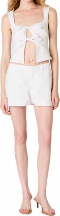 Nia Micro Mid Rise Short In White