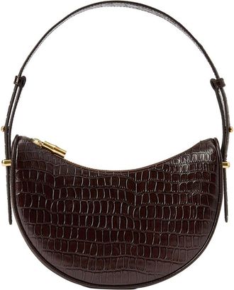 J.McLaughlin J. McLaughlin Mezzaluna Croc-Embossed Leather Handbag