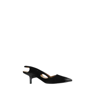 CAPASA MILANO Velour Slingback Pumps - female - Capasa Milano - Pumps - Black - 6 UK - Shoes