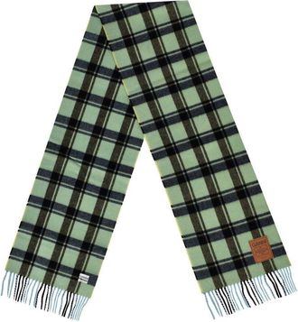 Ganni SCIARPA CHECK YELLOW PEAR GANNI