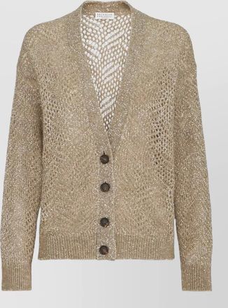 Brunello Cucinelli ribbed v-neck mohair cardigan