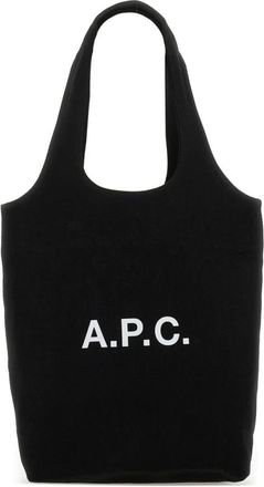 A.P.C. A.p.c., Tassen, Dames, Zwart, ONE Size, Katoen, Ninon Tote Bag Klein