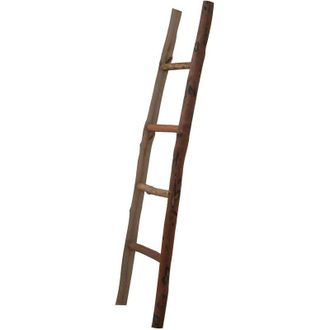 Biscottini International Biscottini - Toallero Escalera De Madera Ba&ntilde;o Moderno Suelo De Pared A Pared Escalera Decorativa Toallero Portaobjetos Librer&iacute;a