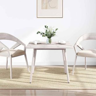 Berkfield Home Table Top White 90x90x2.5 cm Solid Wood Pine Square