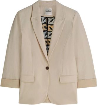 Summum Blazer Katoenmix - Dames - Blazers - Beige - 2XL - Katoen - Jassen