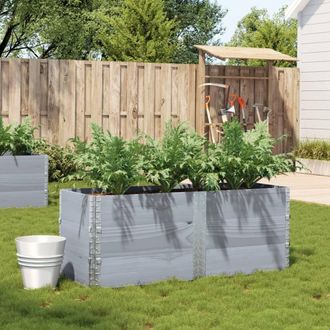 Berkfield Home Garden Planter Grey 150x50 cm Solid Wood Pine