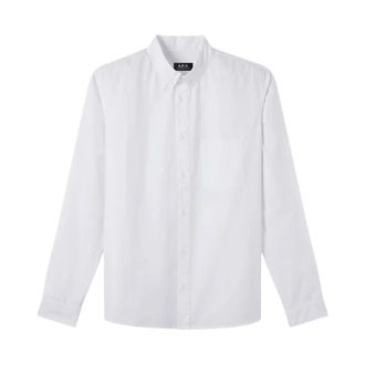 A.P.C. Witte casual katoenen overhemd met knopen - Heren - Casual Overhemden - Wit - S - Katoen - Overhemden