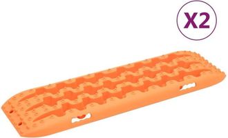 vidaXL Vidaxl - Tablas De Tracci&oacute;n 2 Unidades Nailon Naranja 106x30,5x7 Cm