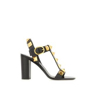 Valentino Garavani Black Calfskin Stiletto Heel Womens Sandals