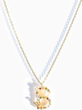 Girls Crew Flutterfly Initial Necklace in Gold at Nordstrom