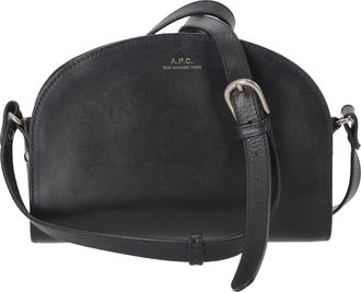 A.P.C. A. P.C Demi Lune Shoulder Bag in Dark Blue Leather