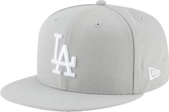 New Era Mens Dodgers 59Fifty Basic Cap - Grey/White Size 7
