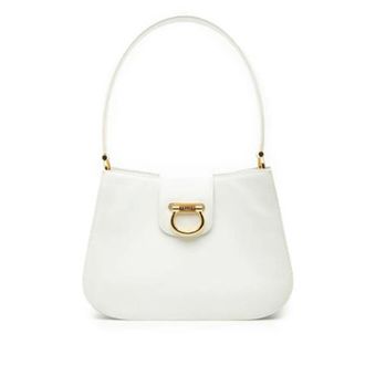 Celine Pre-owned Shoulder Bags, female, White, Size: ONE SIZE Pre-owned Horseshoe Shoulder Bag