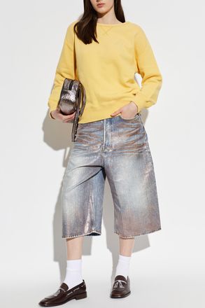 Acne Studios Sweatshirt With Print, Womens, Yellow