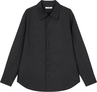 TOMBOY blouse met verborgen knoop - Grijs