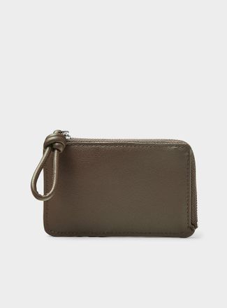 Simons Womens Smooth faux-leather card holder