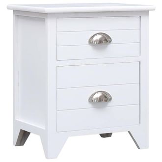 Berkfield Home Nightstand 2 pcs with 2 Drawers White