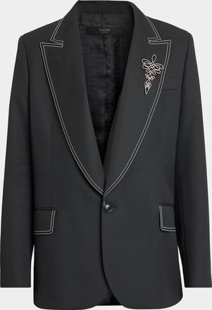 Amiri Men & apos;s Western Lasso-Pin Single-Breasted Blazer