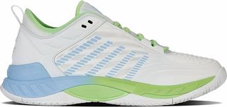 K-Swiss Womens Hypercourt Supreme 2 Tennis Shoe In Lucent White/dutch Canal/paradise Green