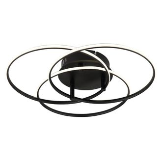 Netlighting Kombos 45.6cm Semi Flush Ceiling Light Matt Black 3x LED 4000K