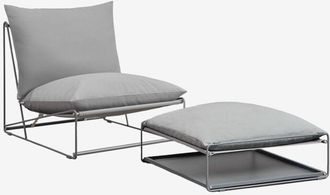Sklum Sklum - Conjunto De Jard&iacute;n Con Sill&oacute;n Y Puff Convertible Amaro