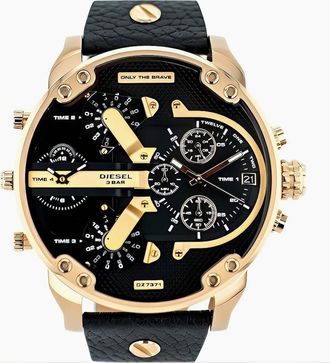 Diesel Mens Diesel DZ7371 MR Daddy 2.0 Gold Case Mens Watch - Black
