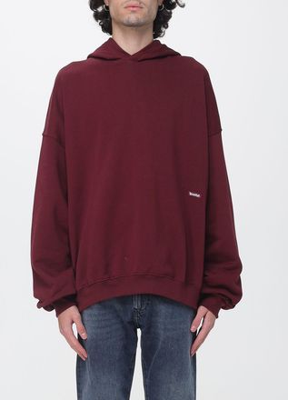 Disclaimer Felpa oversize in cotone con cappuccio e logo a contrasto