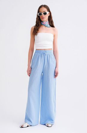 Mixray Hoge Taille Textuur Muslin Stof Broek