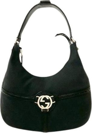 Gucci Pre-owned Shoulder Bags, female, Black, Size: ONE SIZE Pre-owned The Reins Hobo