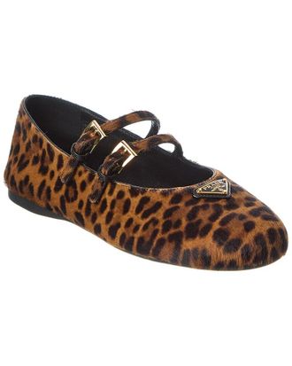 Prada Haircalf Ballerina Flat
