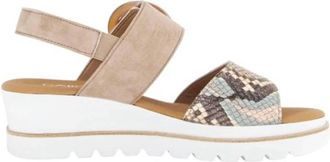 Gabor Womens Beatrix Platform Sandal In Python/sand