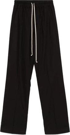 Rick Owens Trekkoord Broek voor een slanke uitstraling - Dames - Straight fit broeken - Zwart - M - Broeken